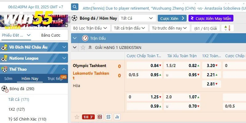 Mẹo chơi thể thao Win55 kiếm tiền tỷ từ chuyên gia