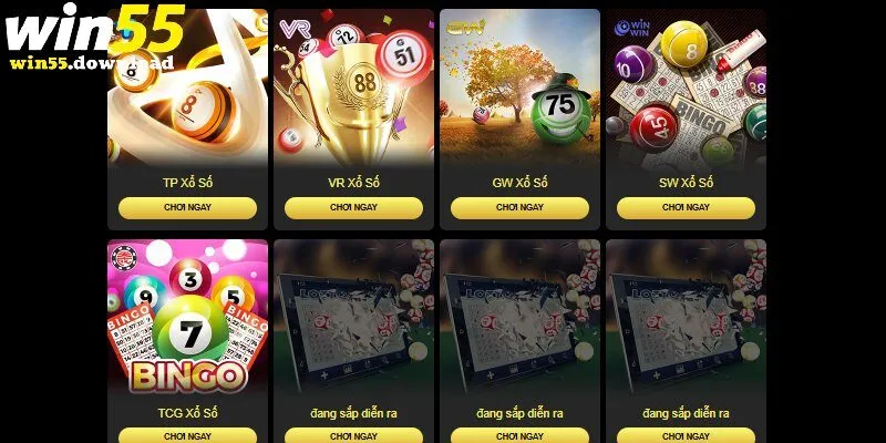 Win55 là sân chơi xổ số trực tuyến uy tín 