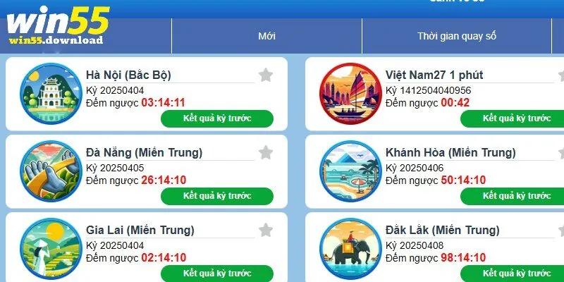 Xổ số truyền thống cũng được yêu thích tại sảnh xổ số Win55 